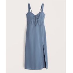 Abercrombie Women's Cinch-Front Midi Dress Blue